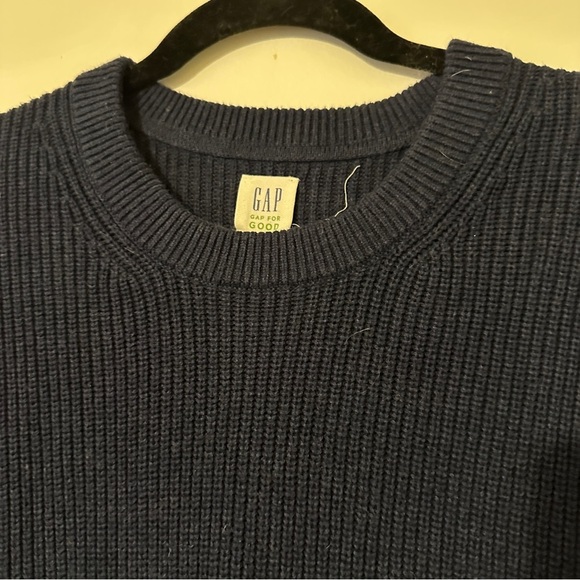 GAP FOR GOOD Men’s Knit Navy blue Sweater Crewneck XL Cotton - Picture 6 of 10